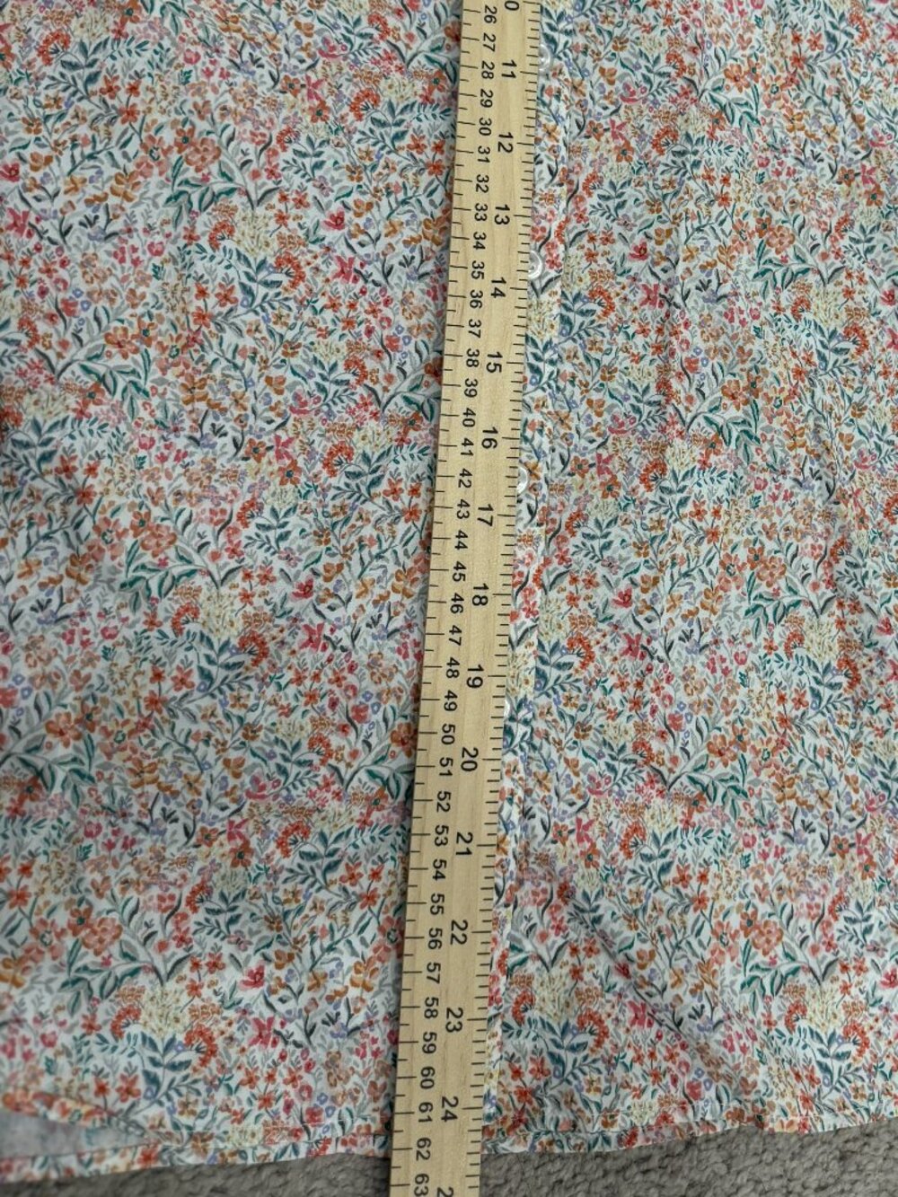 Garnet Hill 100% Organic Pima Cotton Floral Shirt | Size 12 - Picture 6 of 10